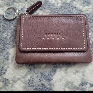 Fossil Dark Brown Leather Card Wallet